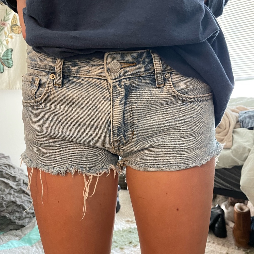Low rise jean shorts pacsun